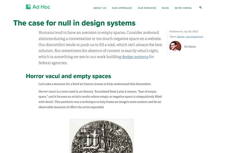 Example from The case for null in design systems