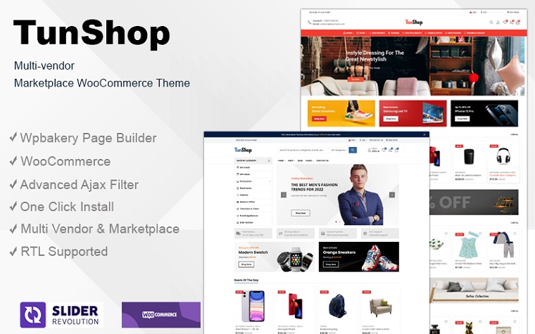 Tunshop - Marketplace WooCommerce Theme.