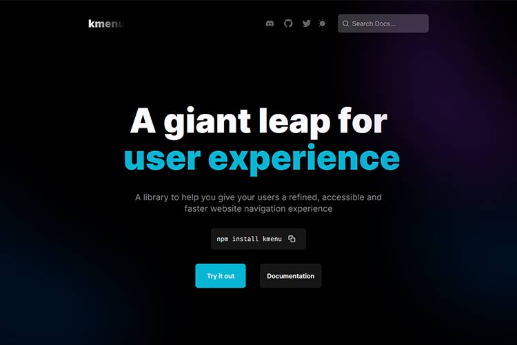 Example from kmenu