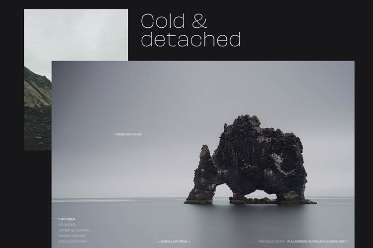Example from Fullscreen Scrolling Slideshow