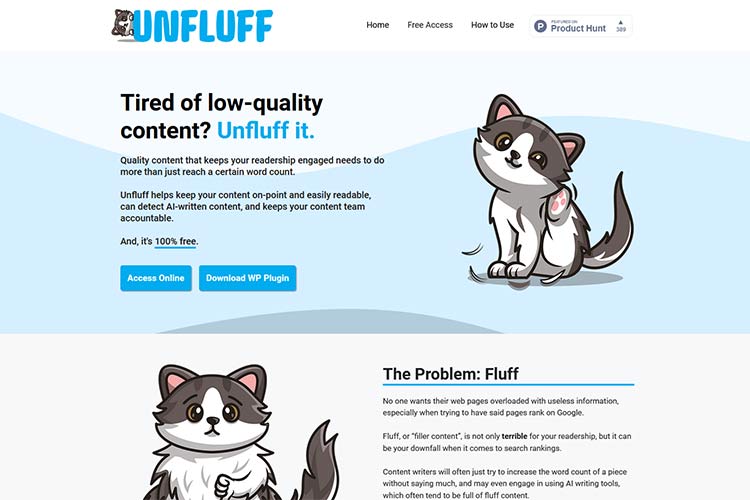 Example from Unfluff