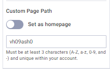 How Hunnys defined which landing page would be the home page.