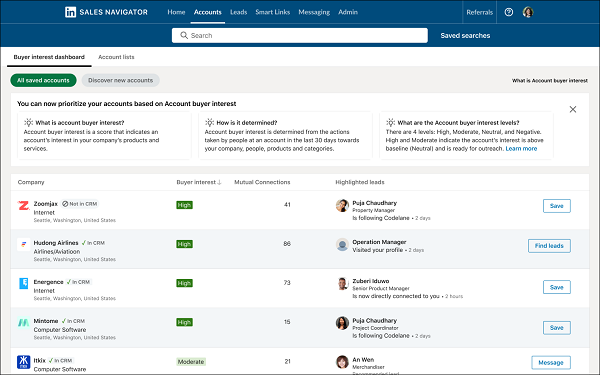 LinkedIn Sales Navigator update