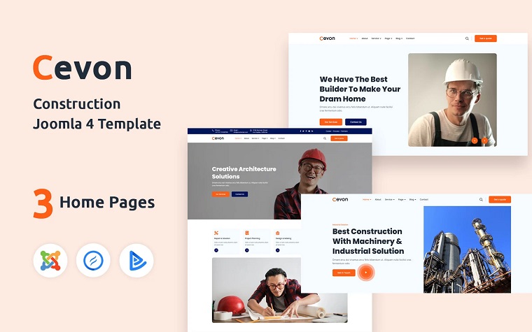Cevon - Construction Joomla 4 Template.