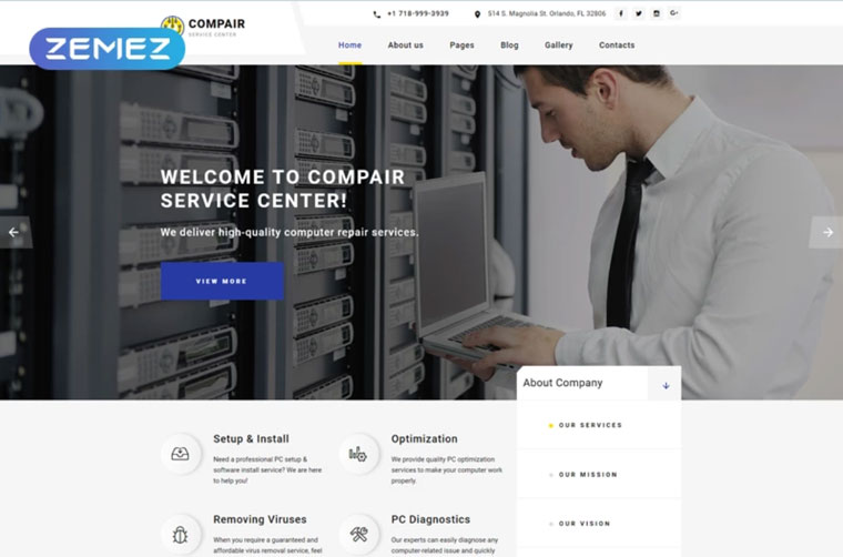 Compair - Computers Clean Joomla Template.