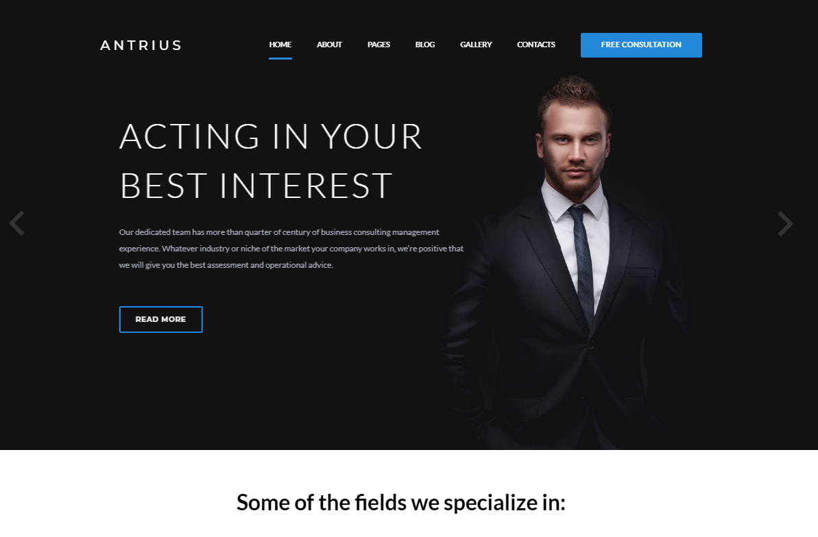 Antrius - Business Consulting Joomla Template