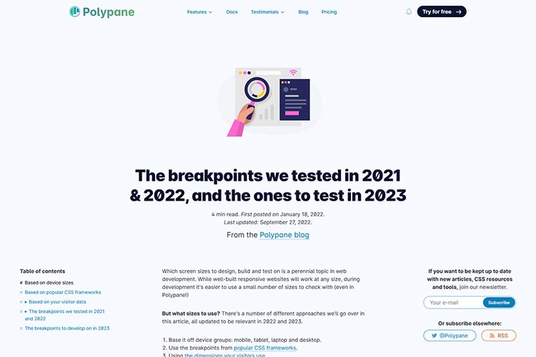 Example from The breakpoints we tested in 2021 & 2022, and the ones to test in 2023