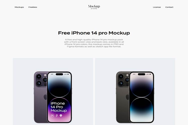 Example from Free iPhone 14 pro Mockup