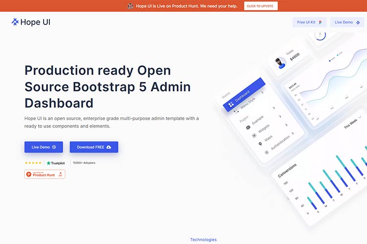 Example from Hope UI