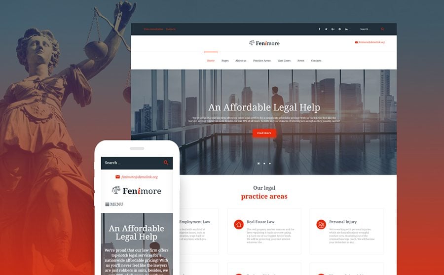 Fenimore - Law Firm WordPress Theme