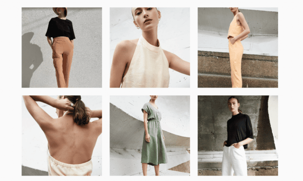 A consistent palette dominates fashion brand Eve Gavel&rsquo;s Instagram page