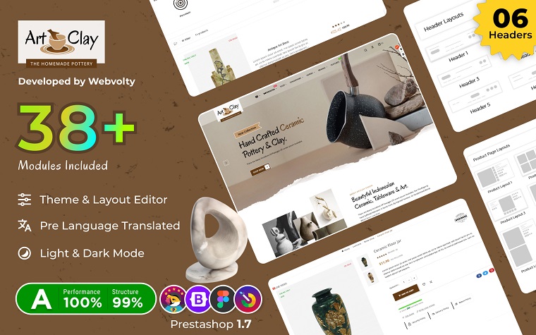 Artcly Art Ceramic Interior Home Decor Super Prestashop 1.7 Store.
