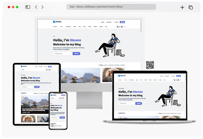 stories personal blog html template