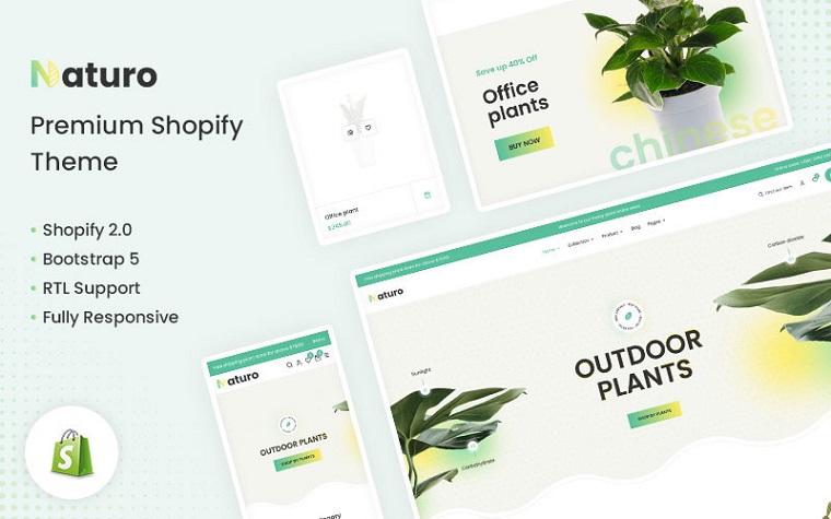 Naturo - Plants Shopify Theme.