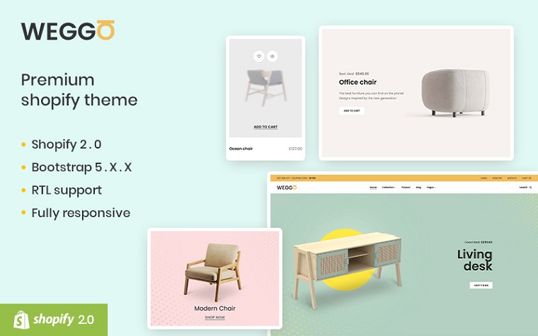 Weggo - The Responsive Furniture Shopify Theme.