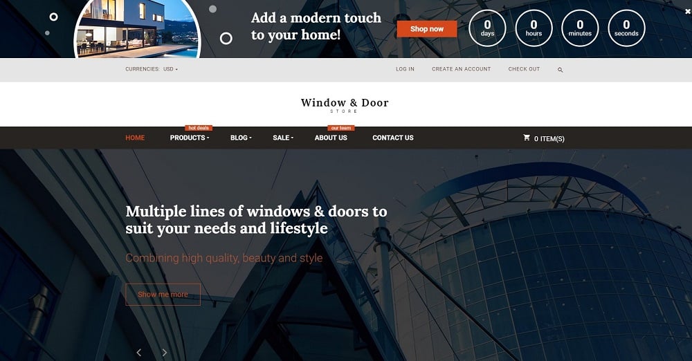Windows and Doors Store Shopify Theme