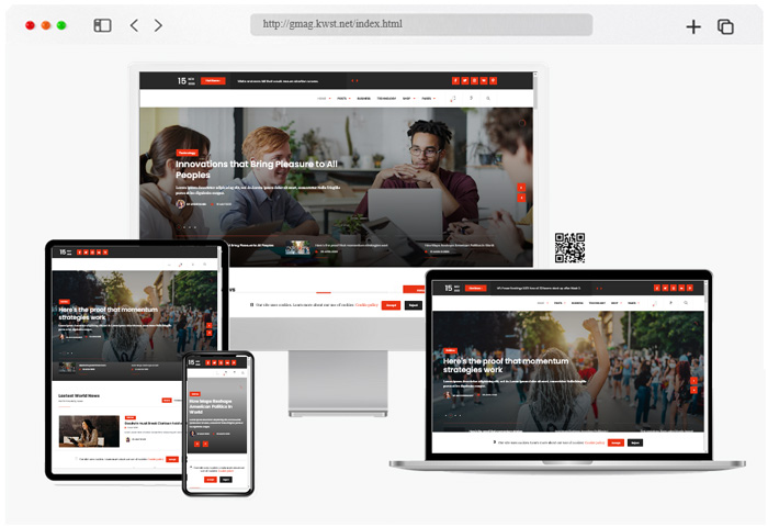 gmag blog website template