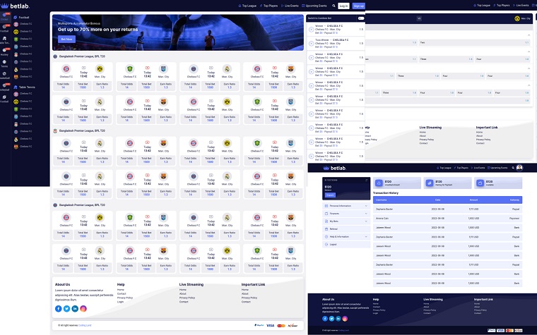 Betbee - Sports & Betting Responsive Website HTML Template.