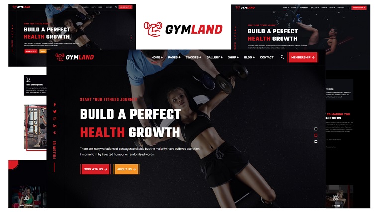 Gymland - Fitness and Gym Trainer HTML5 Template.