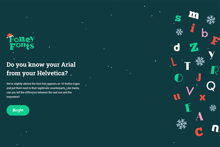 Example from Foney Fonts Logo Quiz