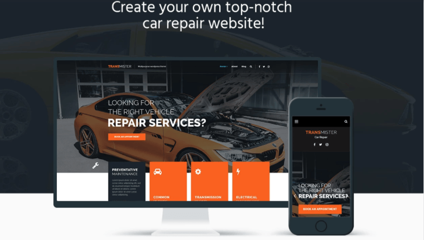 automobile website design