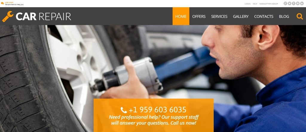 Car Repair WordPress Theme