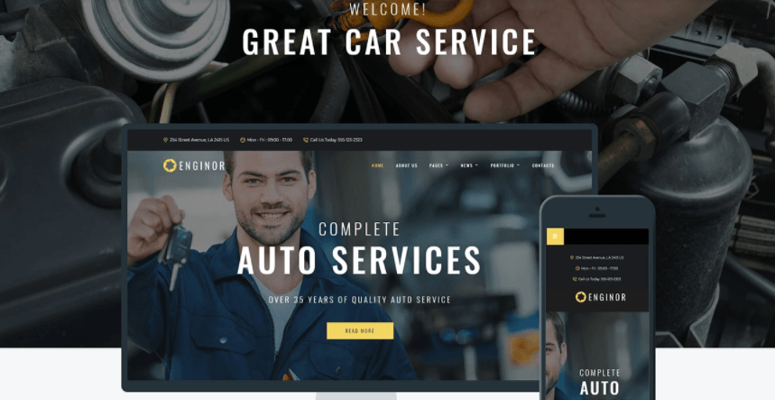 Auto Repair WordPress Themes