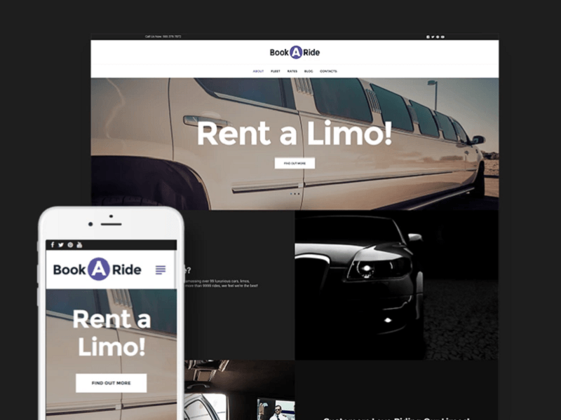 WordPress theme for limousine rental