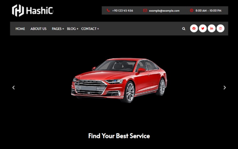 Hachi - Modern Car Rental WordPress Template.