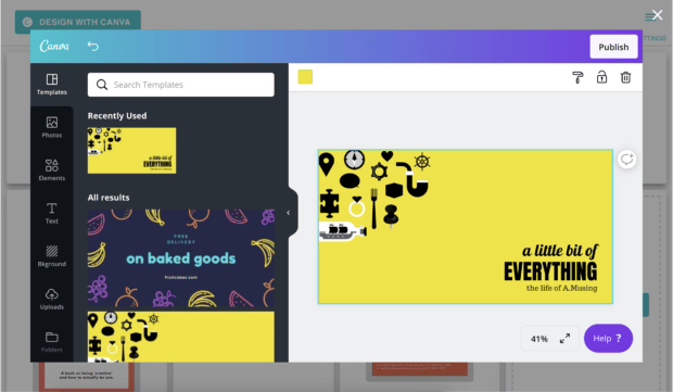 social media design template shown in canva