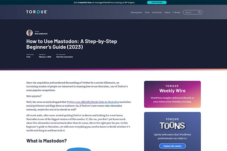 Example from How to Use Mastodon: A Step-by-Step Beginner&rsquo;s Guide (2023)