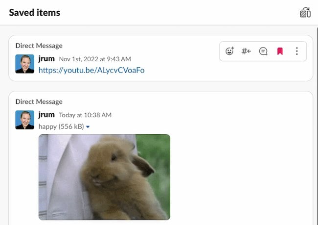 Slack tips: Saved items