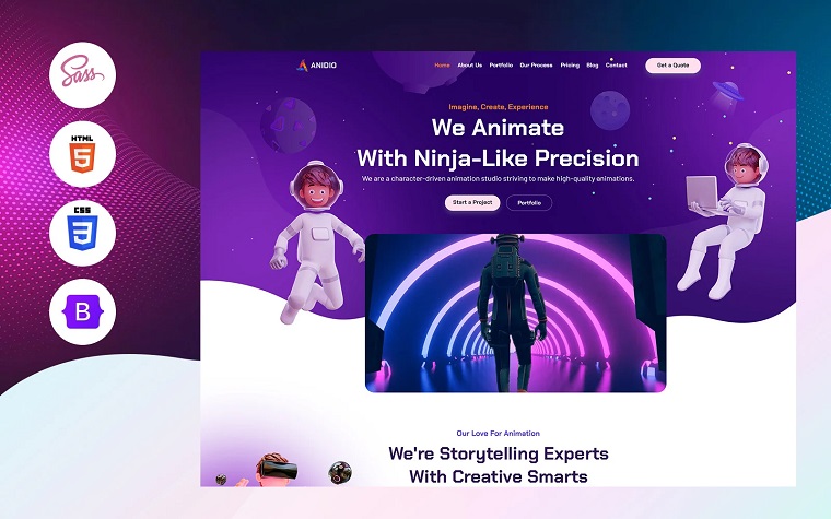Anidio - Bootstrap Anime & Cartoon Studio Template.