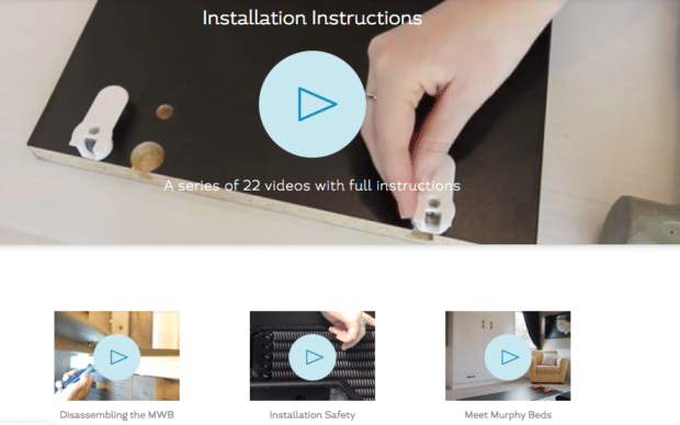 Murphy Beds Canada installation instructions videos
