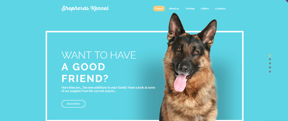 Dog Responsive Website Template