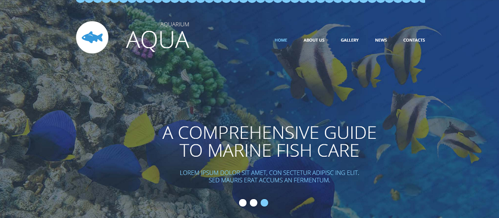 Aquarium Website Template