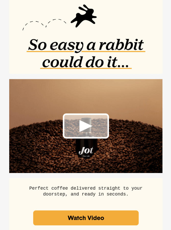 Jot using video email marketing to show how easy their product is to use