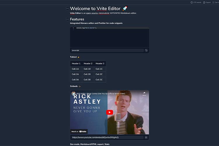 Vrite Editor