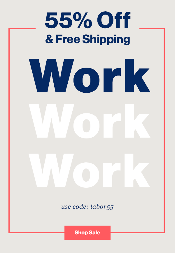 GlassesUSE email example using a GIF with the words Work, Work, Work in connection with Labor Day