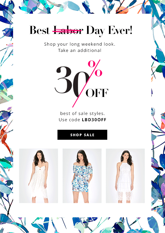 Promotional Labor Day marketing email from Parker