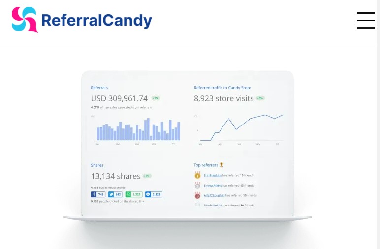 Image of the best Etsy referral marketing tool- ReferralCandy