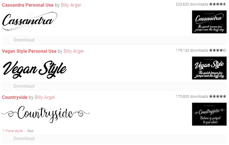 Christmas Fonts on Font Space