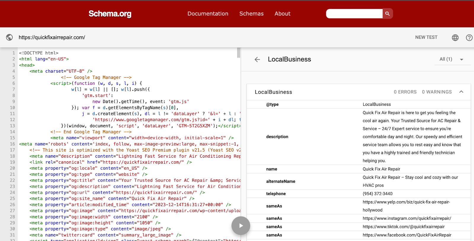 Free SEO tool: Schema.org