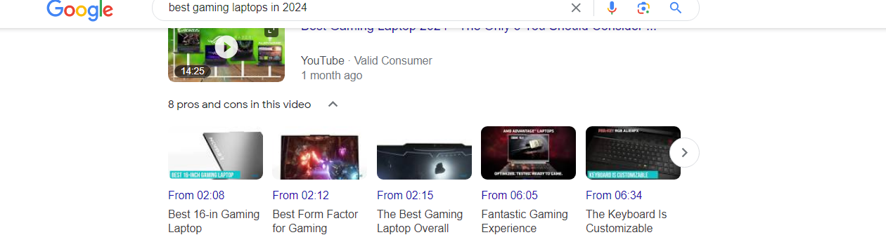 oogle SERP for &ldquo;best gaming laptops in 2024&rdquo;