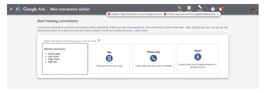 google ad examples, Link your Google Analytics account.