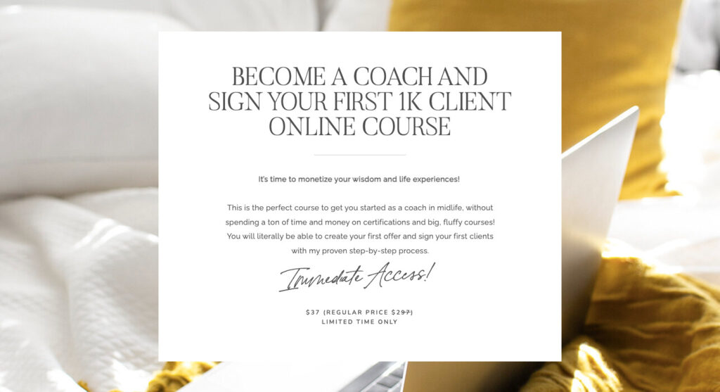Coach Shaheen Plunier's lead generation landing page