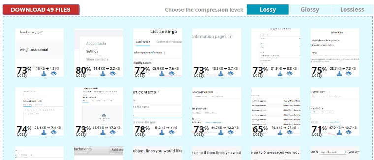 Auto image optimization.