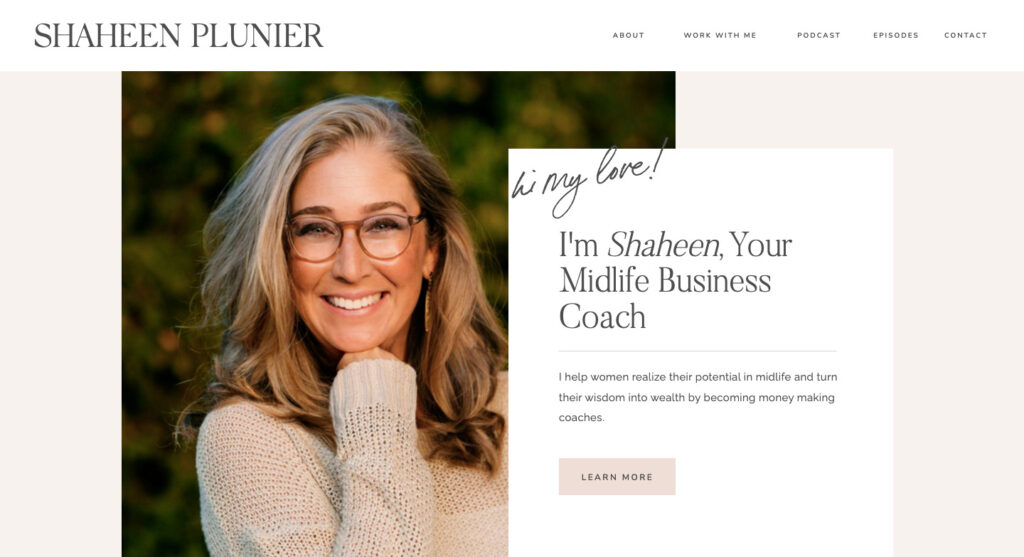 Coach Shaheen Plunier's website