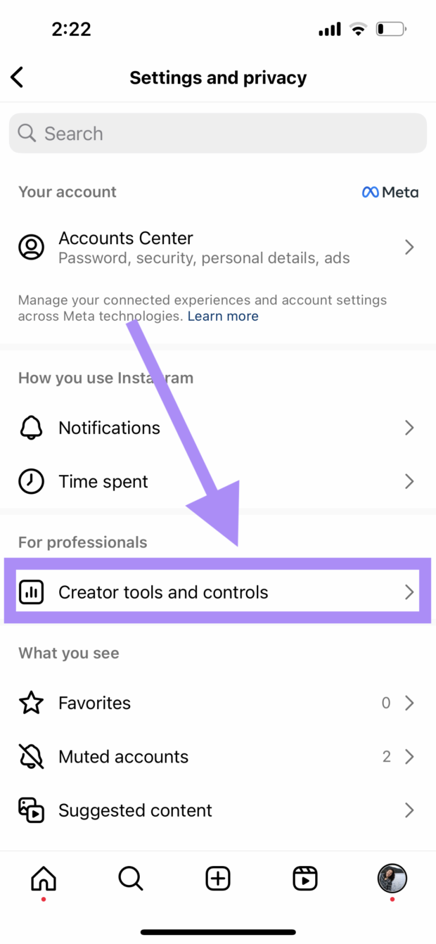 Creator tools and controls