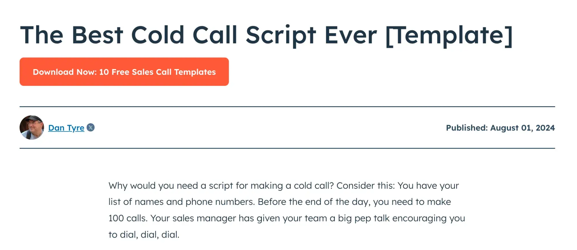 how to start an introduction example - use the word &ldquo;you&rdquo;: &ldquo;Why would you need a script for making a phone call?&rdquo;